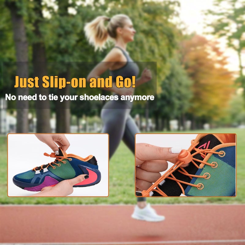 VESONNY Tieless Elastic No Tie Shoelaces - Reflective Shoe Laces for Kids and Adults - heavy duty shoe laces for Running, Hiking, Tennis, and Daily Wear (cool gray) - Image 4